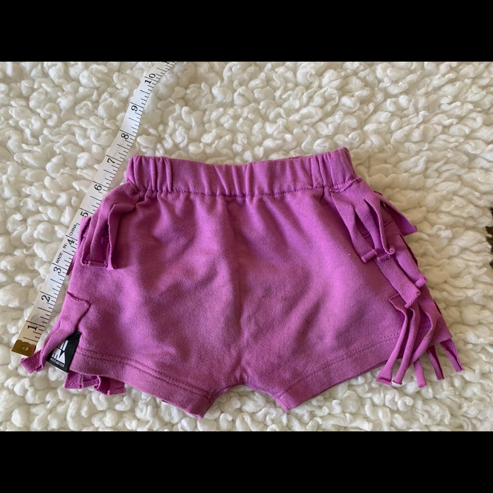 Mini & Maximus Fringe Shorts - lilac sz 18mo